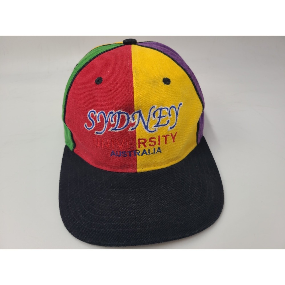 Vintage Sydney University Australia Snapback Hat Cap Cotton Men Pinwheel Colors